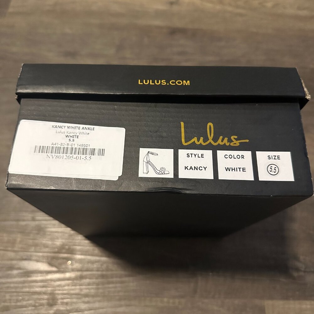 Lulu's women's heel sandals - 5.5 - White (never worn) - Picture 4 of 4